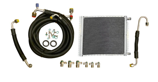 JackSpania Racing H Series AC Line Tuck Kit installed in a Honda Civic Si or Integra DC2 engine bay, showing condenser and engine parts.