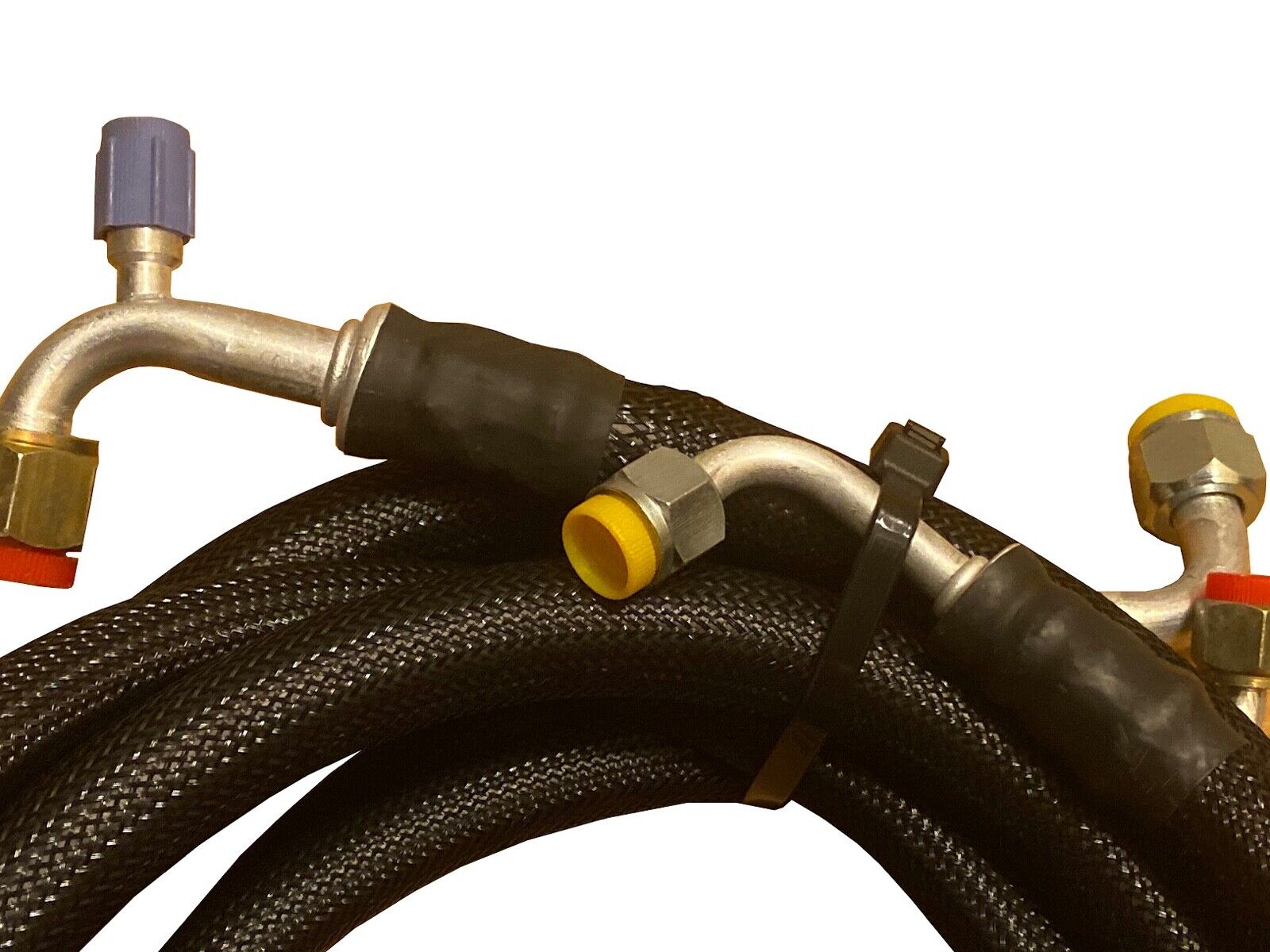 JackSpania Racing H Series AC Line Tuck Kit for Honda Civic Si, Integra DC2, H22, H23 engine swaps, includes condenser.