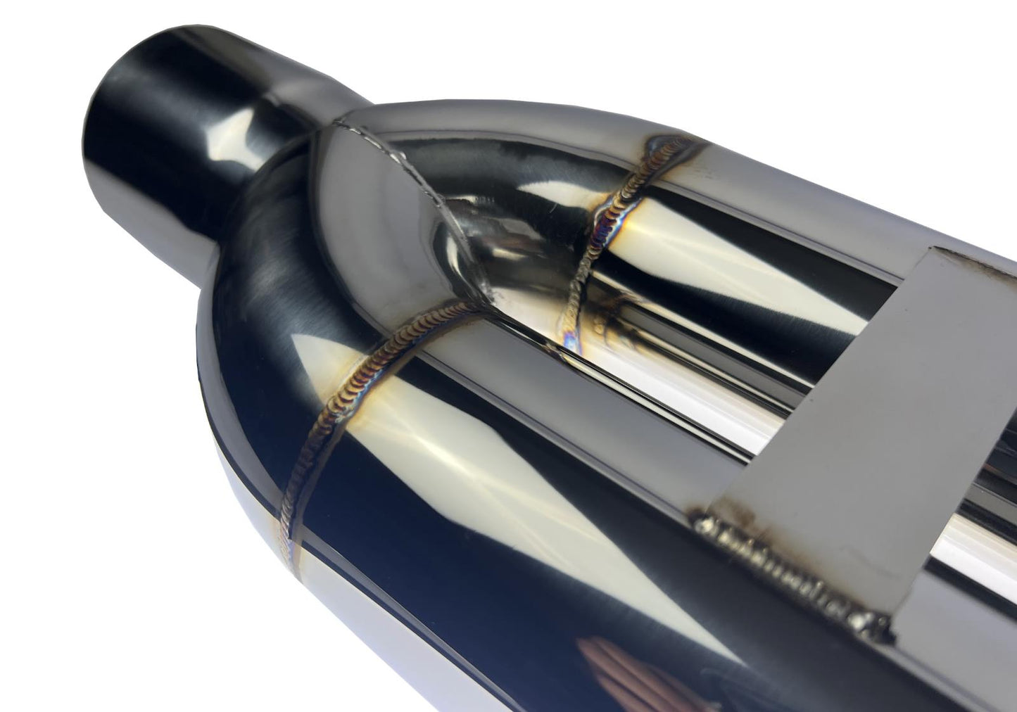 Dual tip stainless steel blast pipe from JackSpania Racing, 3-inch Bosozoku exhaust part with dual tips and sleek finish.