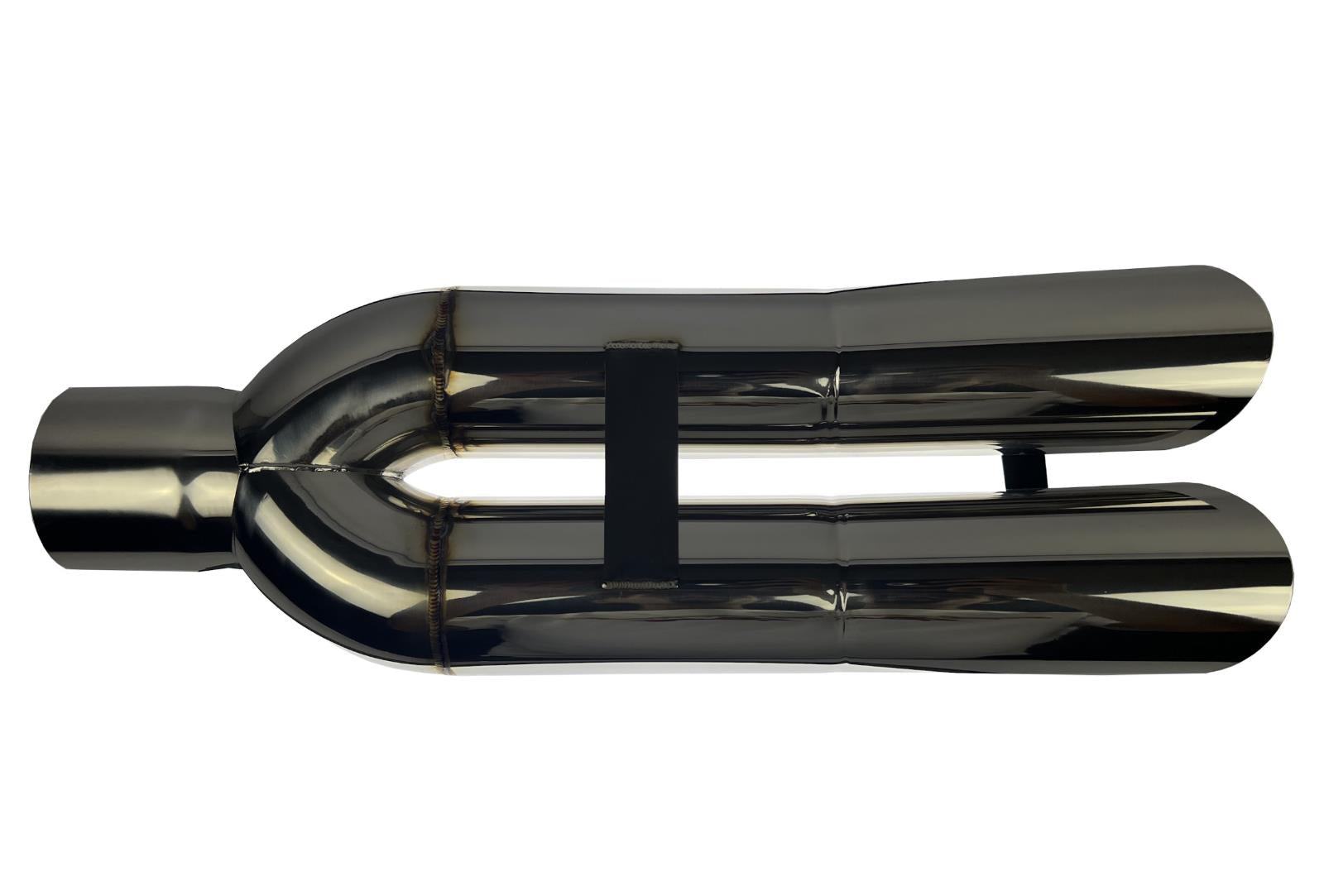 Dual tip stainless steel blast pipe by JackSpania Racing, 3-inch Bosozoku exhaust part with chrome finish and twin tips.