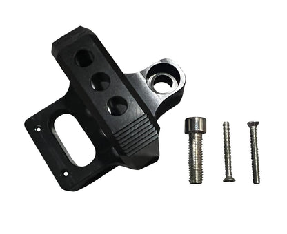 JackSpania Racing billet 3 port AEM boost controller solenoid valve mount bracket for engine setups.