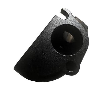 JackSpania Racing compact upper coolant water neck for Toyota 1JZ-GTE and 2JZ-GTE engine swaps, with 16AN fittings.