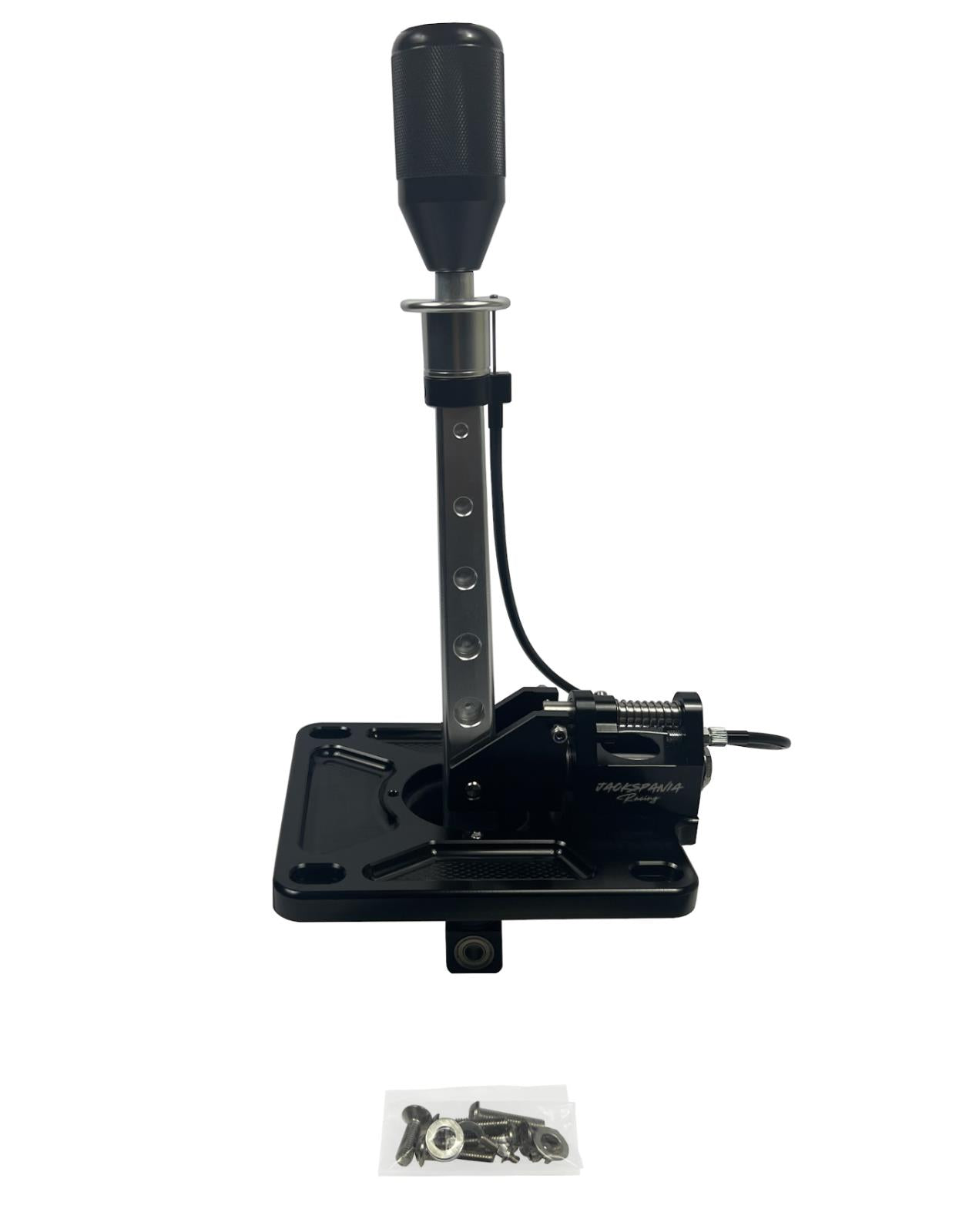 Billet short shifter for Nissan 350Z and Infiniti G35, JackSpania Racing transmission part, enhances gear shifting for VQ35 engines.
