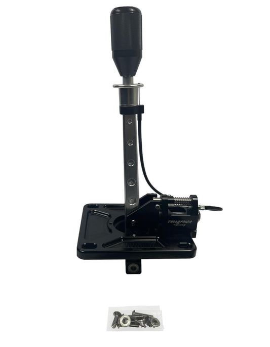 Billet short shifter for Nissan 350Z and Infiniti G35, JackSpania Racing transmission part, enhances gear shifting for VQ35 engines.