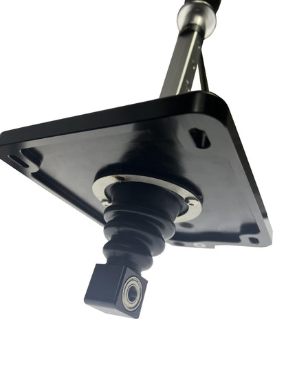 JackSpania Racing billet short shifter for Nissan 350Z, Infiniti G35, VQ35 5/6-speed transmission parts, with polished metal finish.