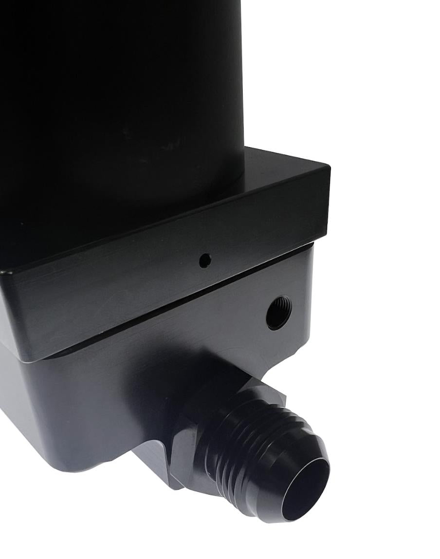 Universal High Flow Inline Electric Water Pump by JackSpania Racing with 20 GPM flow and 12AN ports for engine cooling systems.