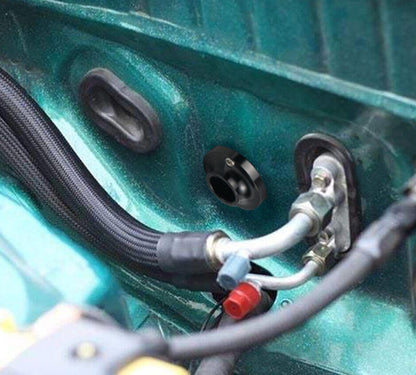 Firewall engine harness grommet for Honda Civic, Acura Integra EG EK DC2 EF Si by JackSpania Racing, showing the rubber grommet.