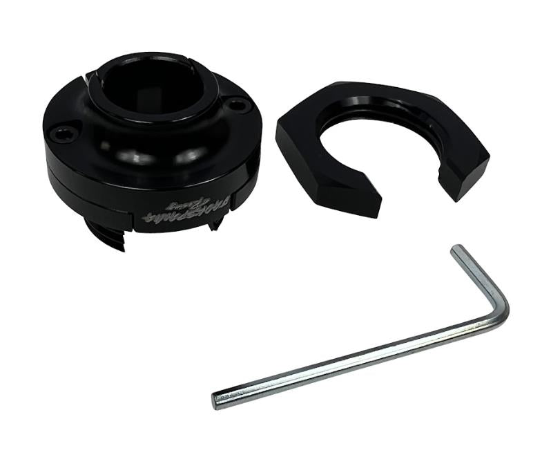 Firewall engine harness grommet for Honda Civic, Acura Integra, and DC2 EF Si by JackSpania Racing, installed in engine bay.