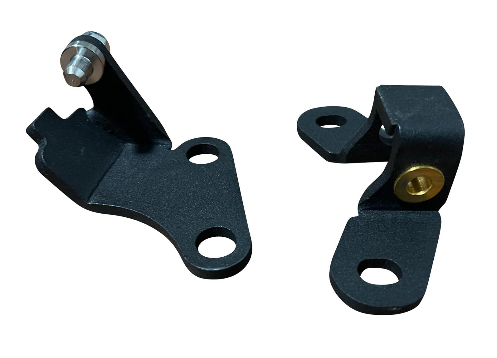 Exterior quick release door hinge brackets for Honda Acura Civic EG EK CRX EF DC S2000 by JackSpania Racing, shown on vehicle door.