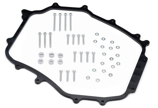JackSpania Racing engine intake manifold plenum spacer for Nissan 350Z and Infiniti G35 VQ35 engine, 5/16 inch thickness.