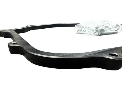 JackSpania Racing engine intake manifold plenum spacer for Nissan 350Z and Infiniti G35 VQ35 engine, 5/16-inch size.