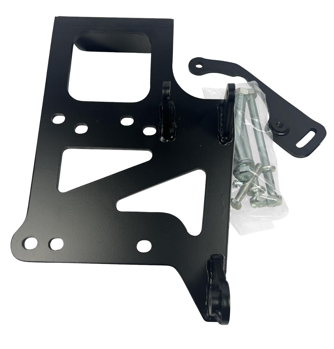 Alternator relocation kit for J Series V6 engine in Honda Civic EG/DC and Integra, by JackSpania Racing, showing engine bay installation.