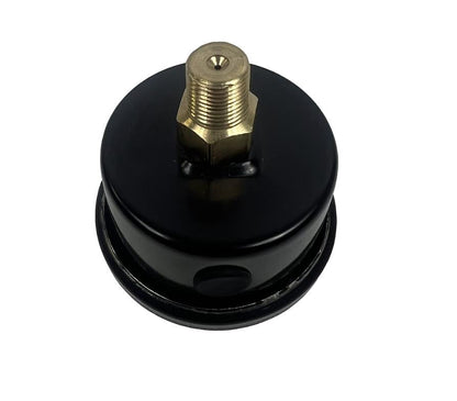 JackSpania Racing universal shock proof fuel pressure gauge showing 0-100 PSI for engine performance monitoring
