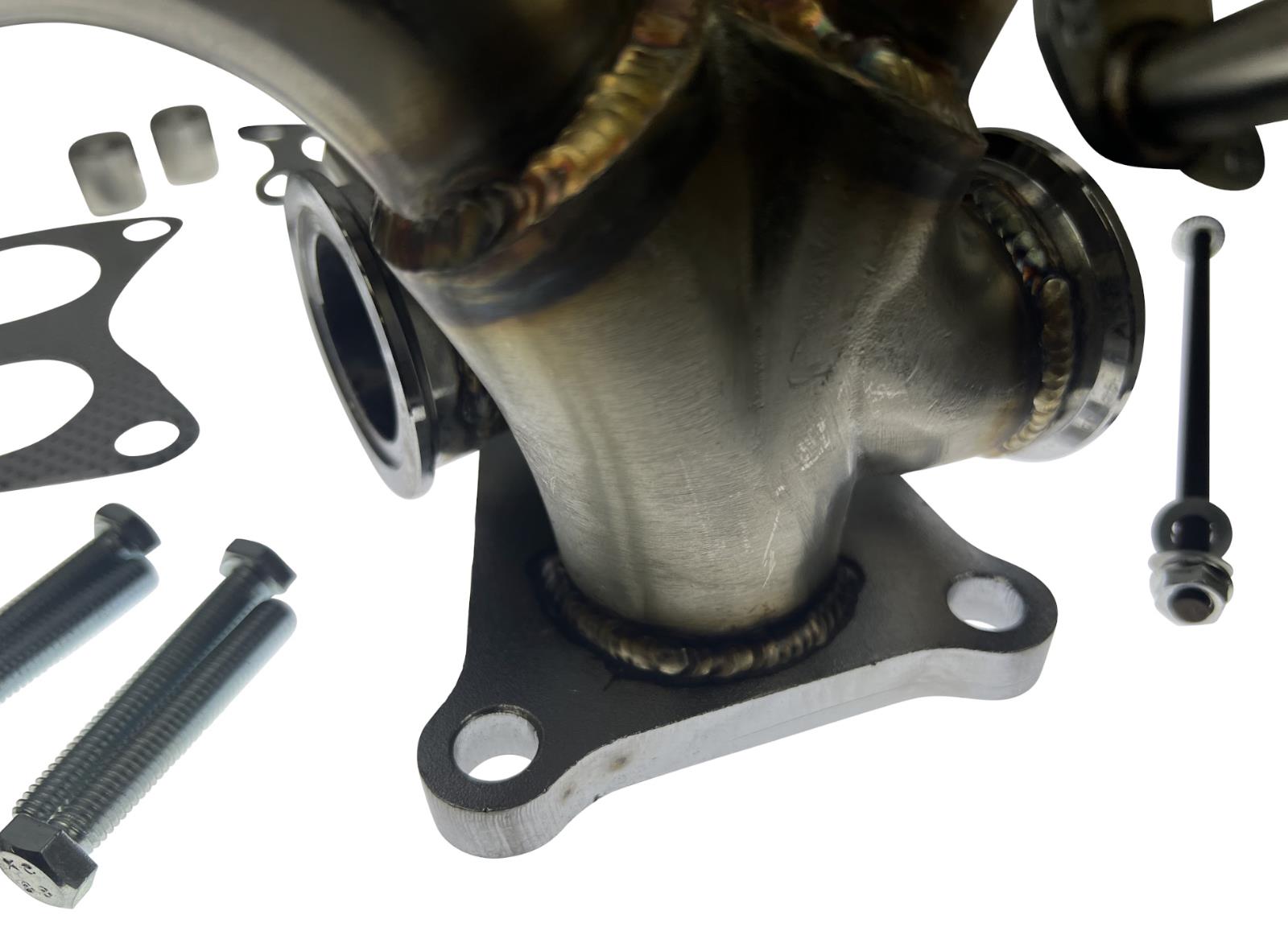 Header EWG Turbo Manifold for Subaru Impreza WRX 2015-2020 by JackSpania Racing, showing equal length stainless steel exhaust manifold.