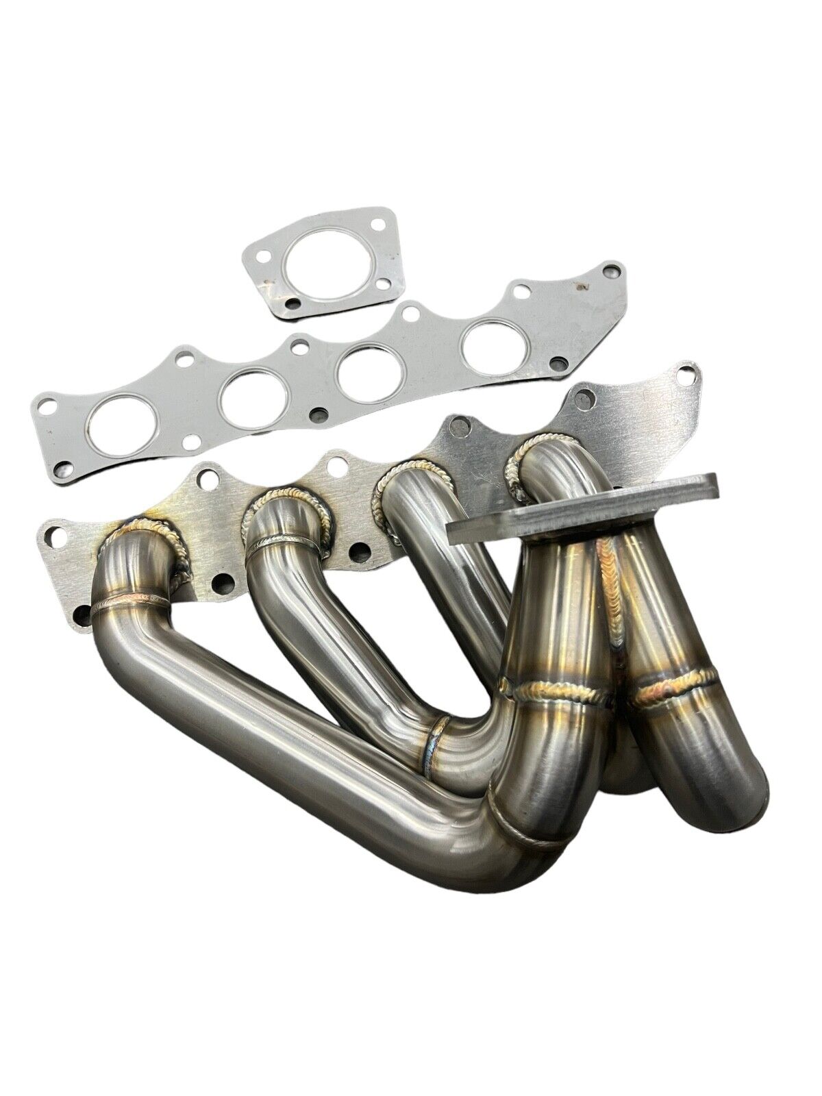 JackSpania Racing tubular turbo manifold for MazdaSpeed 3 with 2.3L Disi MZR engine, fits OEM size turbos for enhanced exhaust performance.