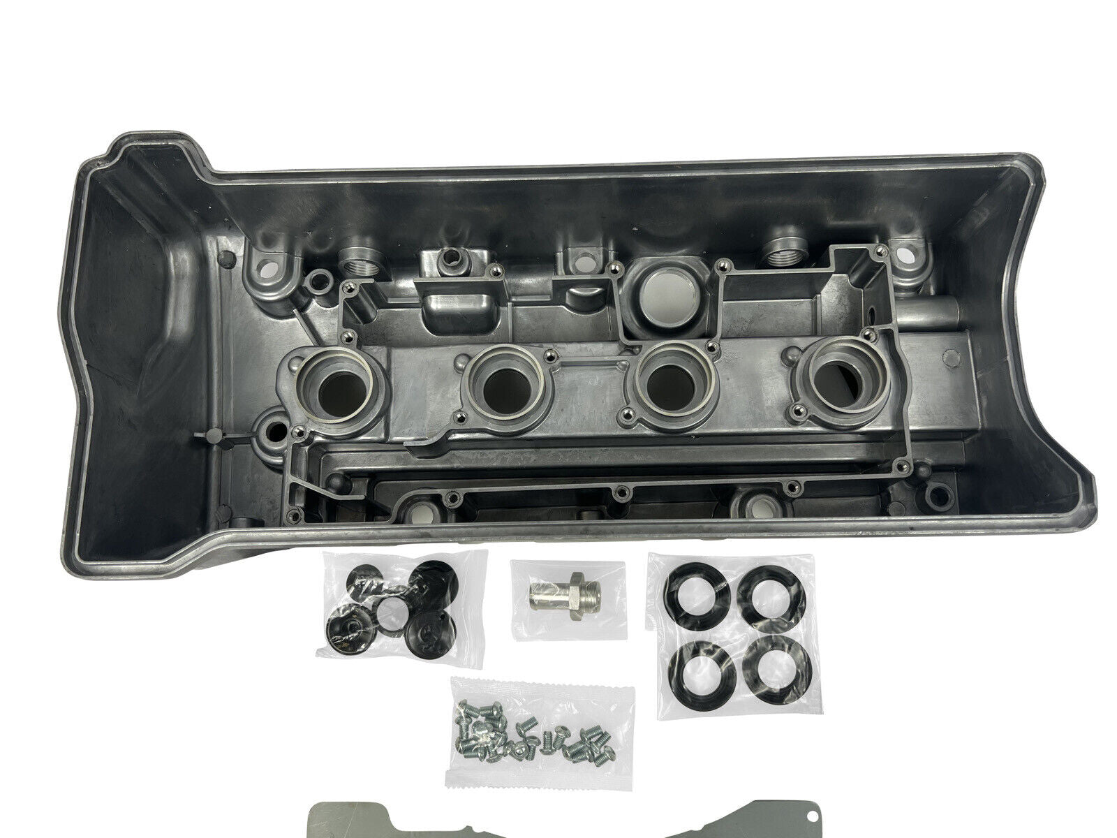 Cast aluminum K Series vented valve cover baffle for Honda Acura K20 K24 engines by Jack Spania Racing.