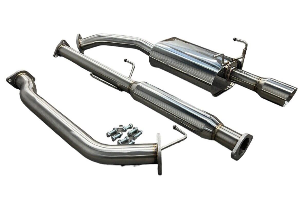 Stainless steel 2.5-inch exhaust system muffler for 2007-2011 Honda CR-V, part of JackSpania Racing's exhaust parts collection.