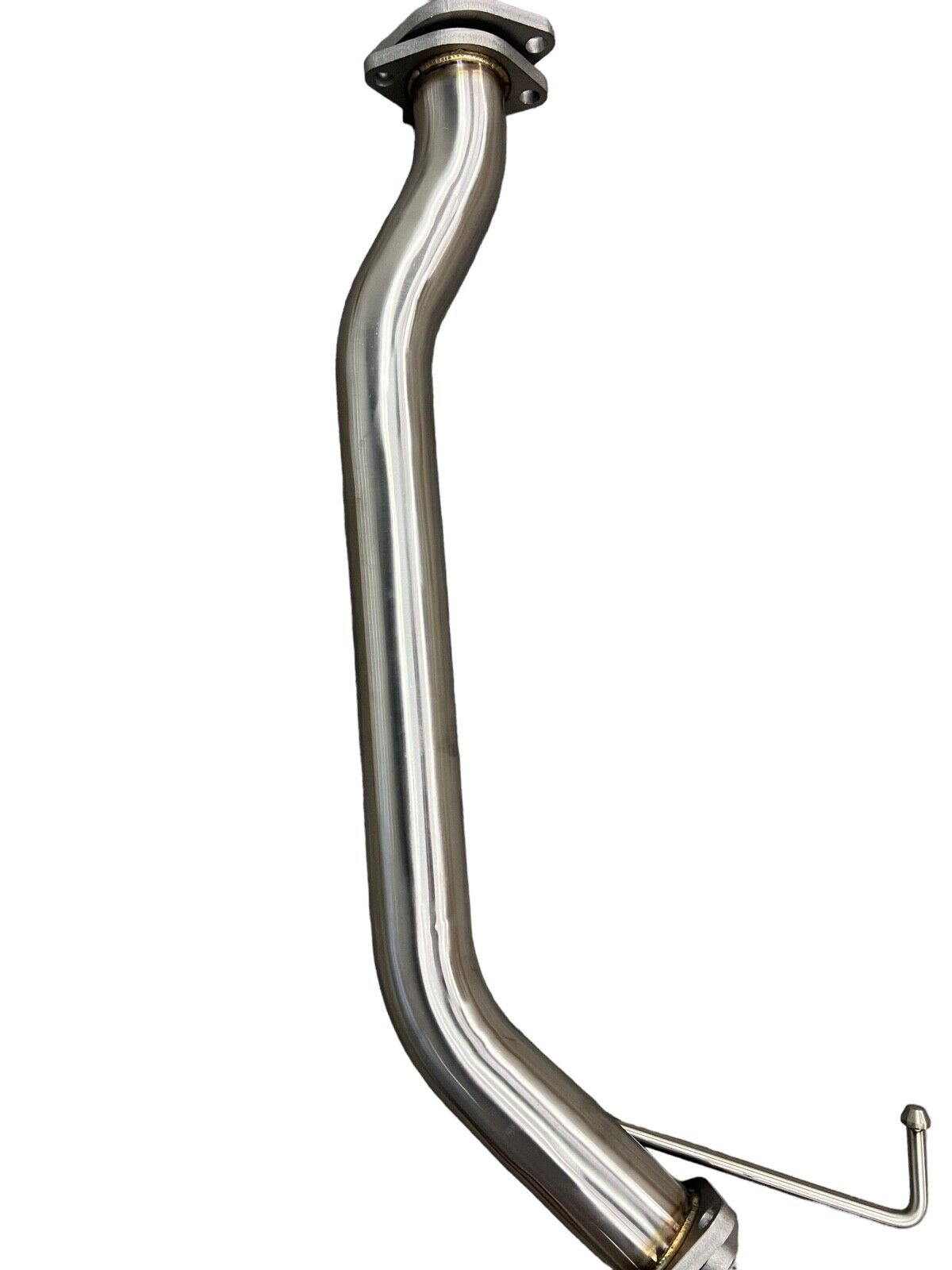 Stainless steel 2.5-inch exhaust system muffler for 2007-2011 Honda CR-V by JackSpania Racing, showing the shiny exhaust pipe and muffler.