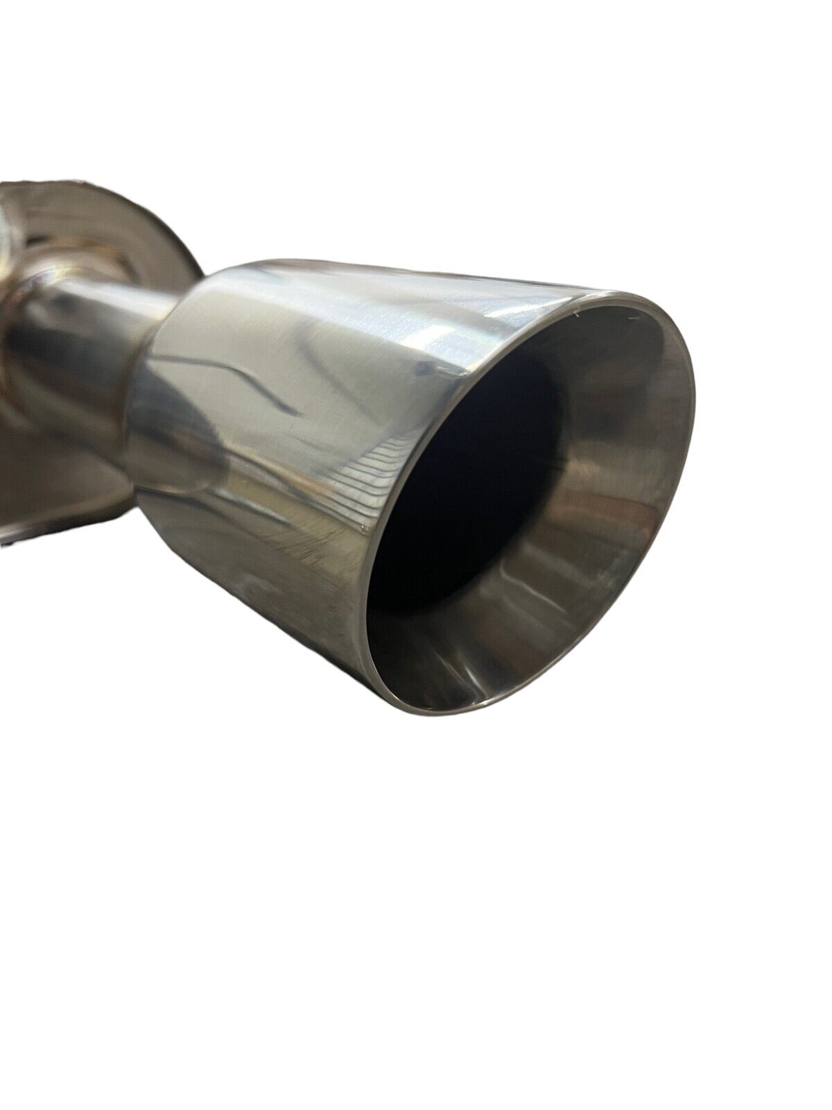 Stainless steel 2.5-inch exhaust system muffler and catback for 2007-2011 Honda CR-V by JackSpania Racing, showing the muffler and piping.