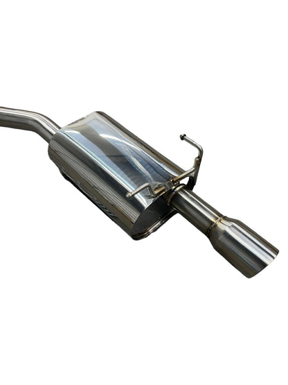 Stainless steel 2.5-inch exhaust system muffler for 2007-2011 Honda CR-V, part of JackSpania Racing's exhaust parts collection.