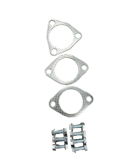 Stainless steel 2.5-inch exhaust system muffler for 2007-2011 Honda CR-V, by JackSpania Racing, showing the muffler and exhaust pipes.