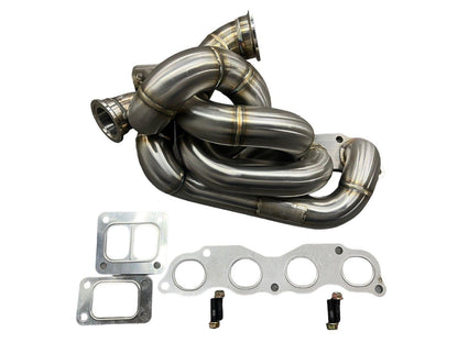 JackSpania Racing K20 K24 top mount manifold with 44mm wastegate for AWD and FWD, T3 T4 dump tube exhaust parts