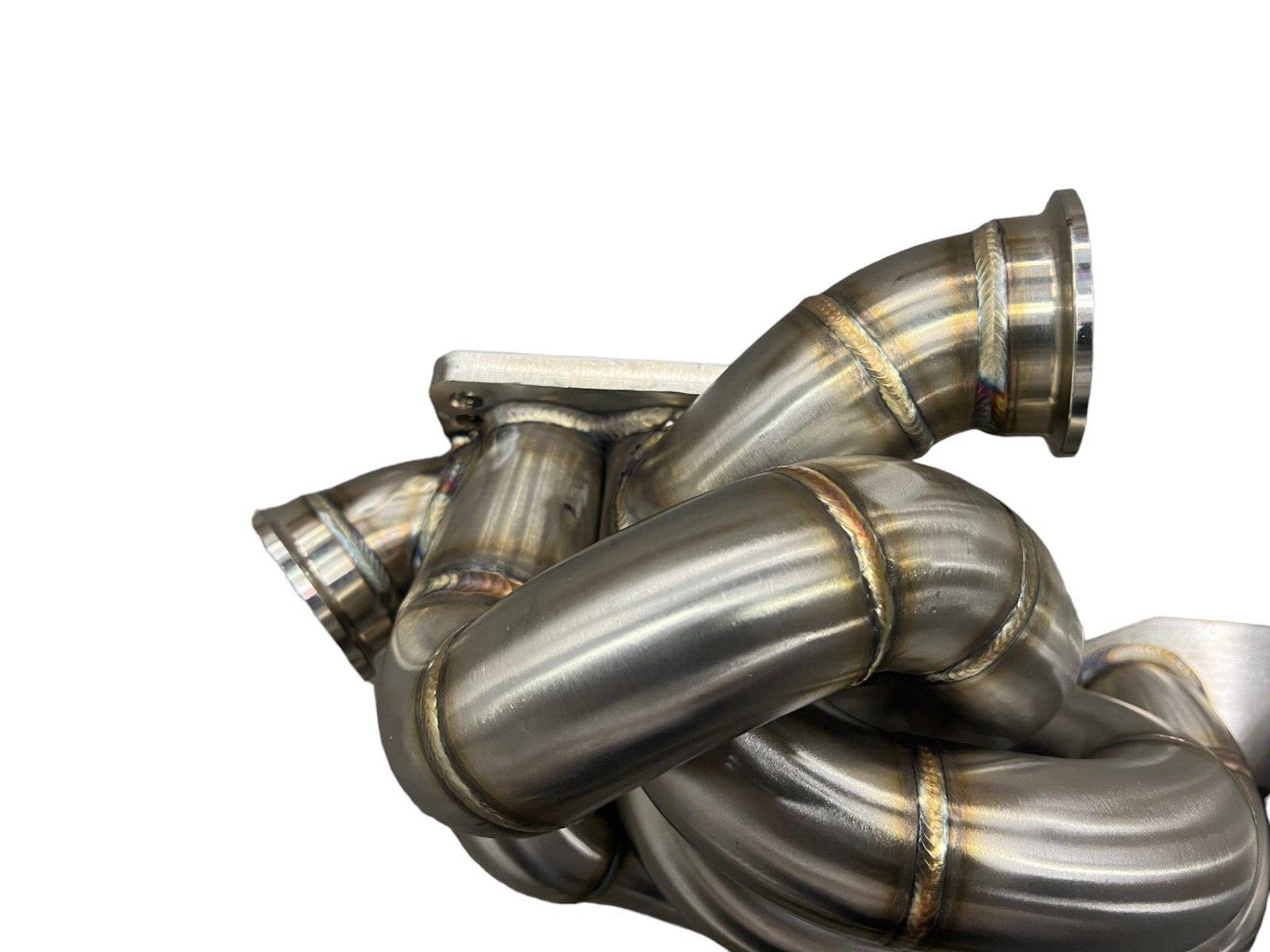 JackSpania Racing K20 K24 top mount manifold with 44mm wastegate, compatible with AWD and FWD T3 T4 turbo setups.