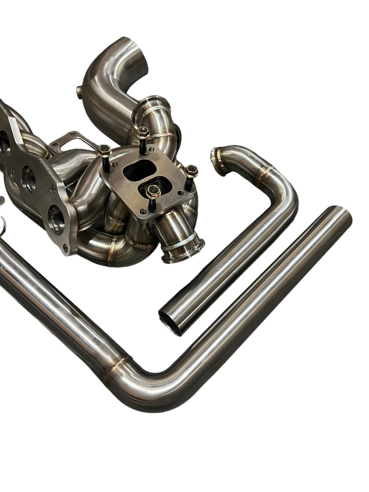 JackSpania Racing K20 K24 top mount manifold with 44mm wastegate and dump tube, suitable for AWD and FWD T3 T4 turbo setups