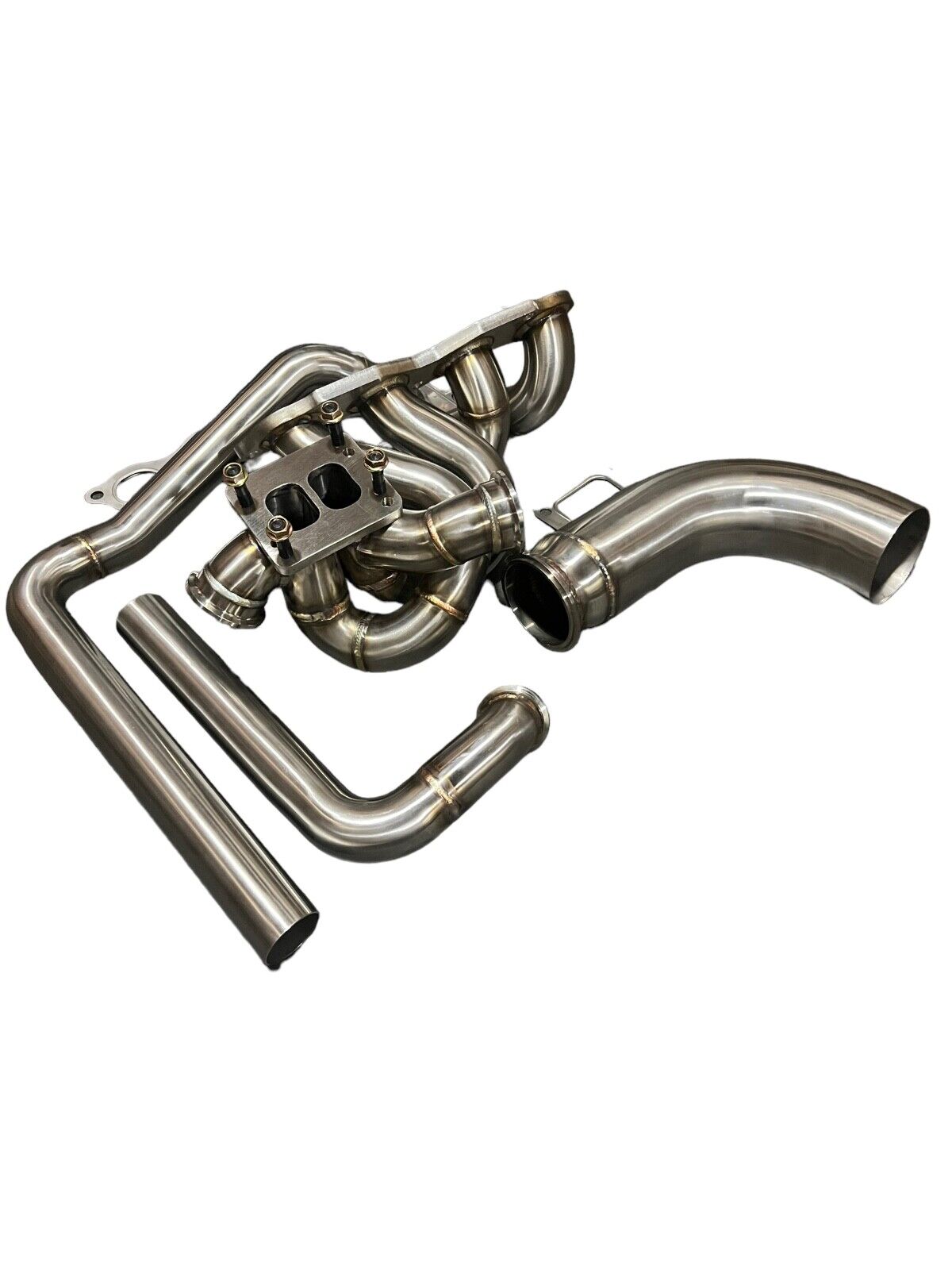 JackSpania Racing K20 K24 top mount manifold with 44mm wastegate, compatible with AWD and FWD T3 and T4 turbo setups.