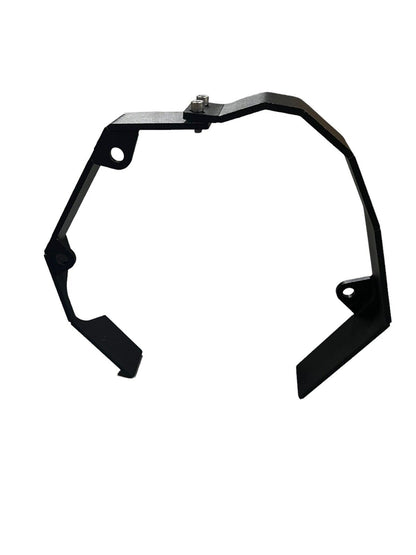 Steel B Series Scatter Shield Trans Transmission Brace from JackSpania Racing, showing durable metal construction and mounting points.
