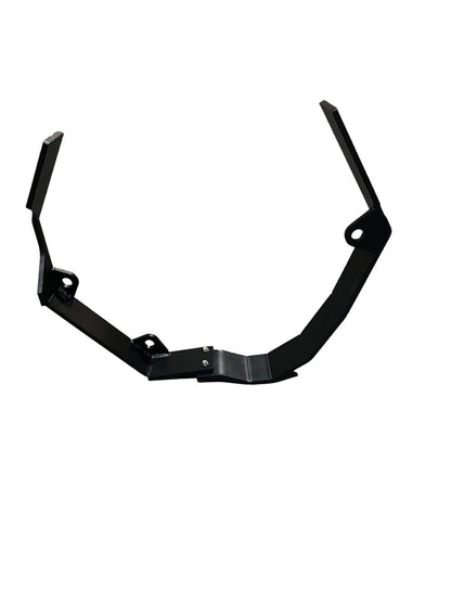 Steel B Series Scatter Shield Trans Transmission Brace by JackSpania Racing, showing durable metal construction and mounting details.