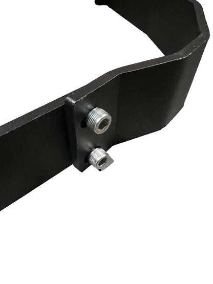Steel B Series Scatter Shield Trans Transmission Brace from JackSpania Racing, designed for added protection in transmission systems.