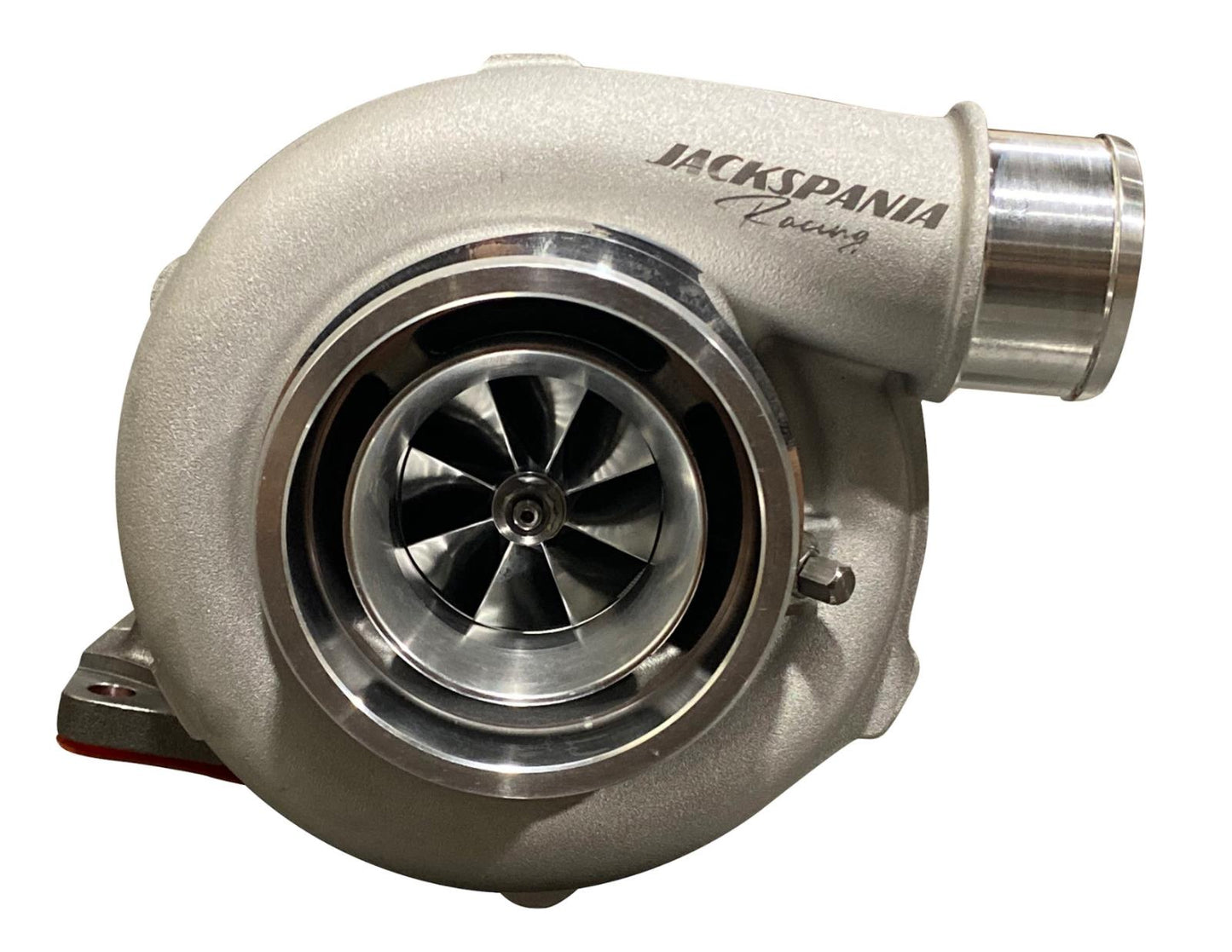 JackSpania Racing Gen 2 GT3071 GTX30 turbo billet wheel with T3 .63 and .82 DBB for engine performance enhancement.
