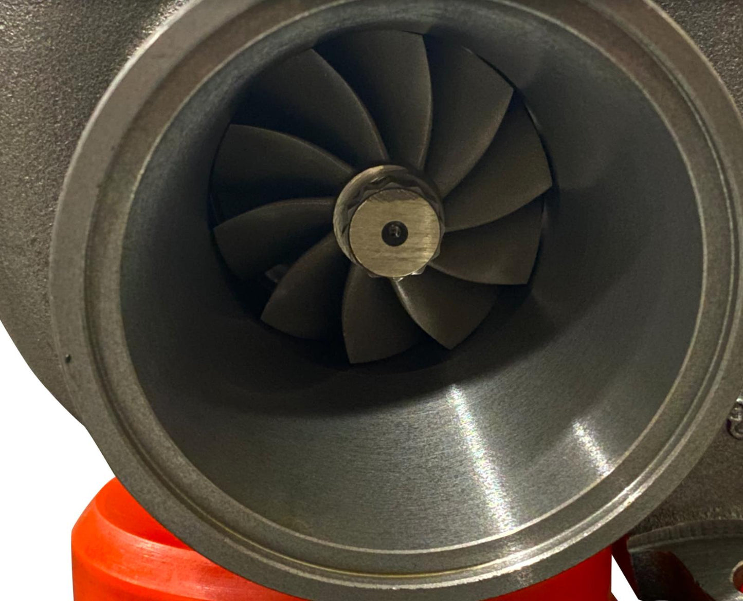 JackSpania Racing Gen 2 GT3071 GTX30 turbo billet wheel for T3 .63/.82 DBB engine part, shown in close-up image.