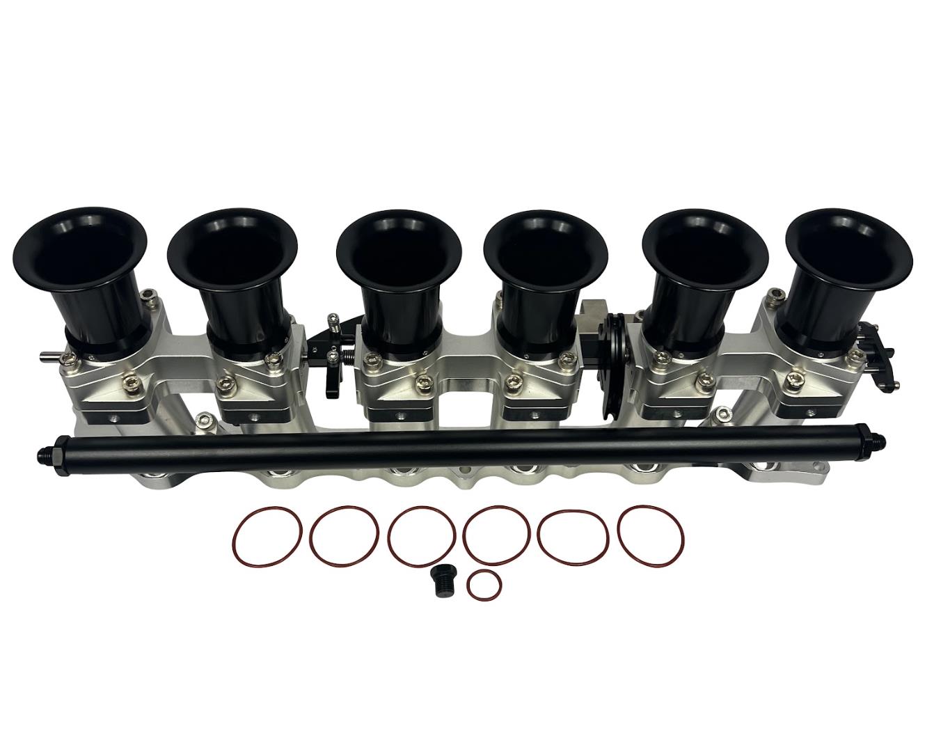 JackSpania Racing 2JZGE intake manifold with individual throttle bodies and fuel rail, engine parts for 2J engine.