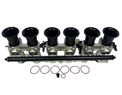 JackSpania Racing 2JZGE intake manifold with individual throttle bodies and fuel rail, engine parts for 2J engine.
