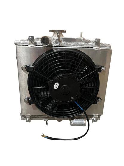 JackSpania Racing K Swap half size radiator for Honda EK Civic 96-00 with K series K20 K24 engine, dual core engine cooling part