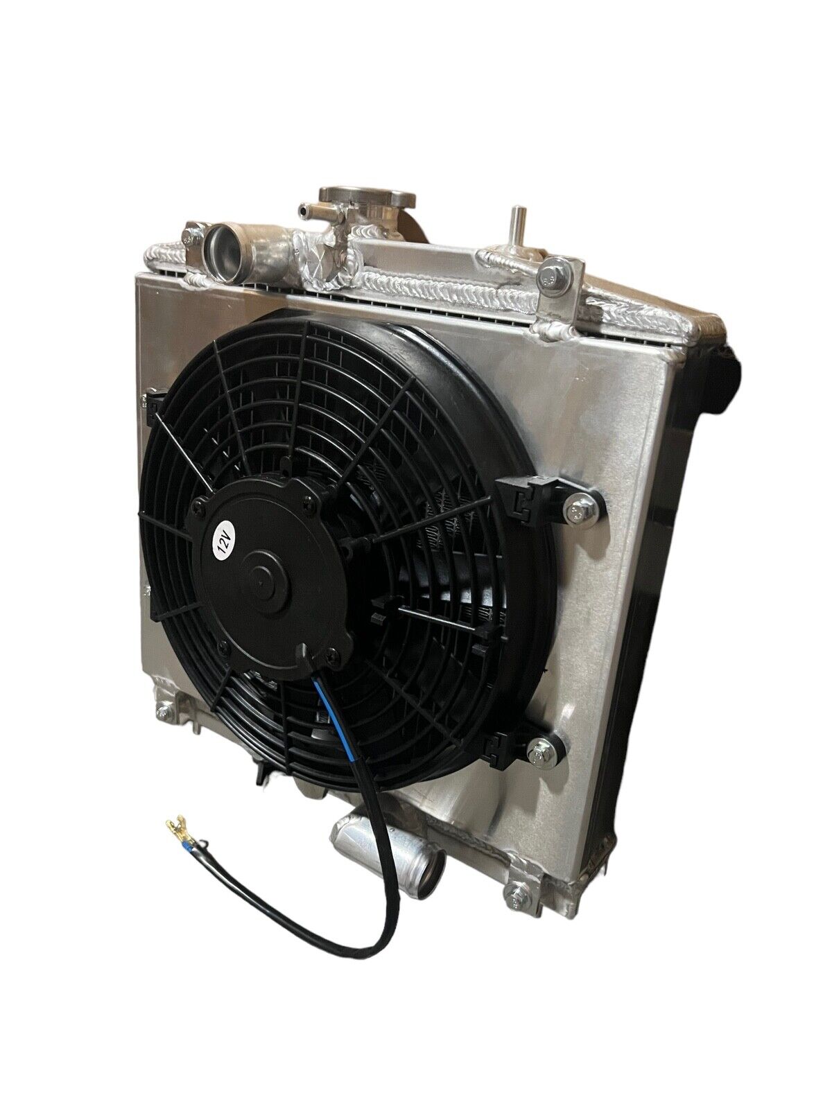 Honda EG Civic K Swap half-size radiator by JackSpania Racing, compatible with K Series K20 K24 engines and Del Sol 93-97 Si.