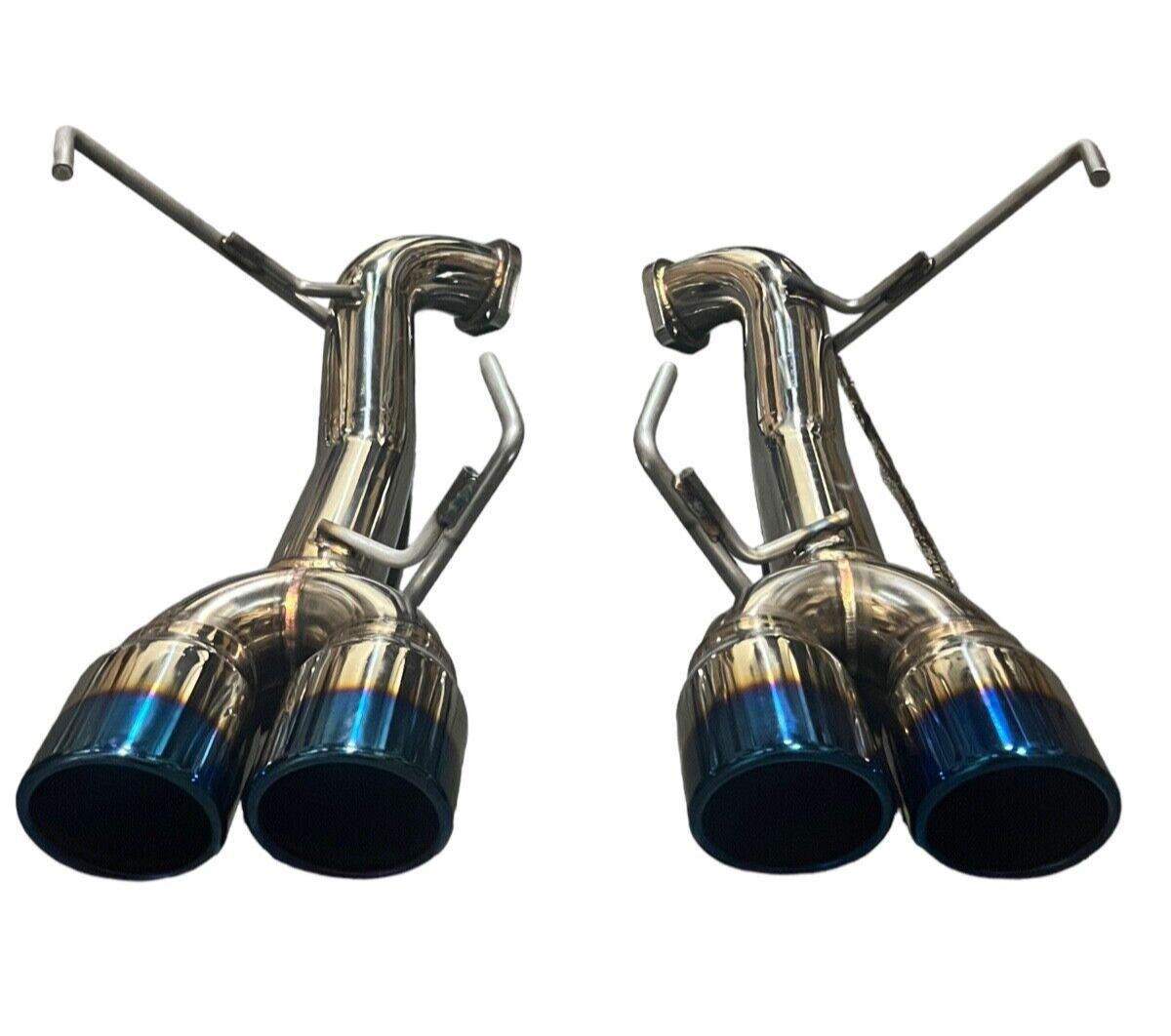 Stainless steel axle back delete exhaust muffler for Subaru WRX and STi 2015-2021, Burnt finish, by JackSpania Racing.