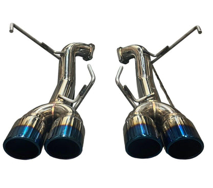 Stainless steel axle back delete exhaust muffler for Subaru WRX and STi 2015-2021, Burnt finish, by JackSpania Racing.