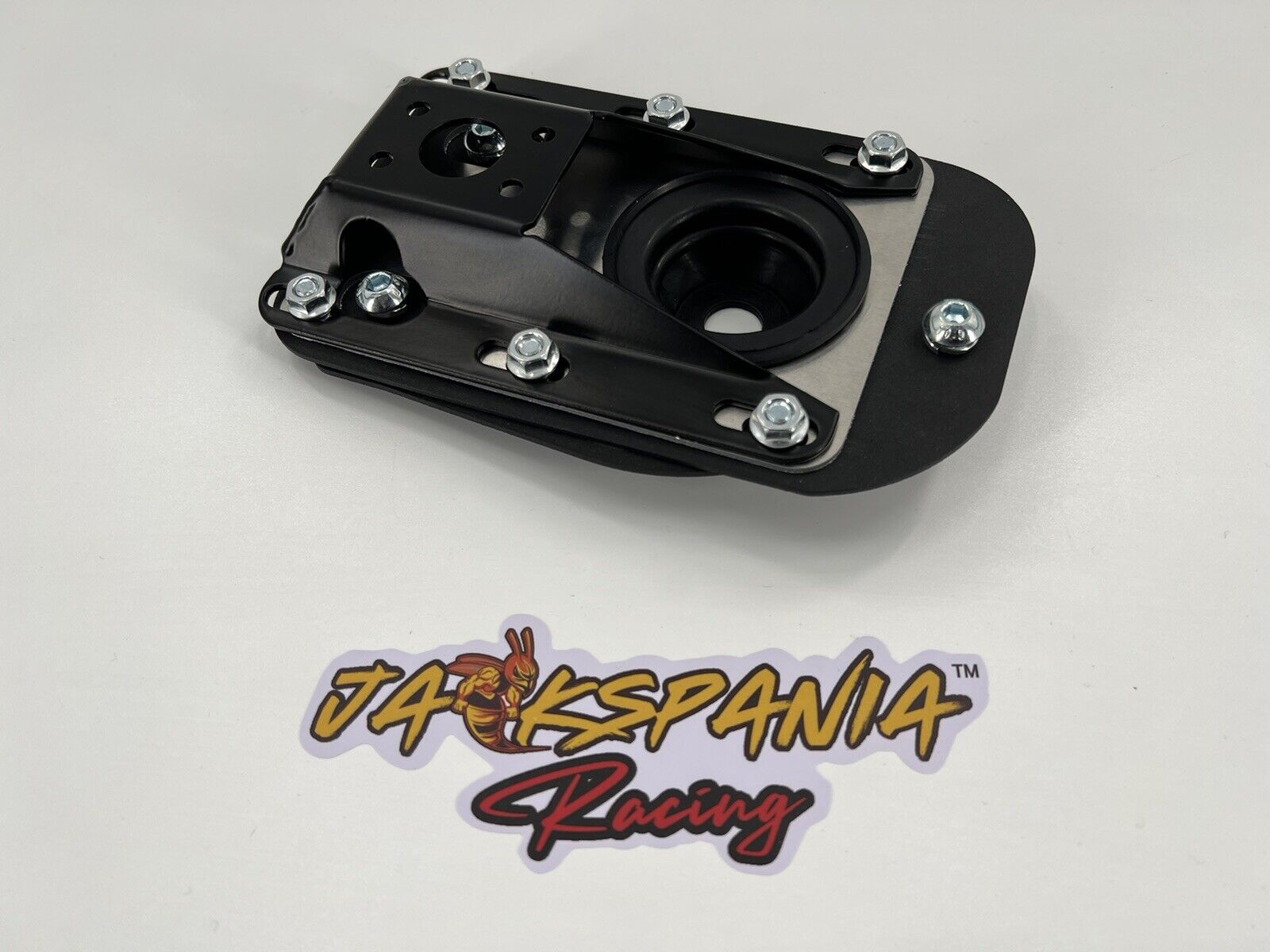 JackSpania Racing shifter box direct fit kit for BMW E30, E36, E46, E8X, and E9X transmission gearboxes, bolt-on installation.