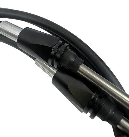Heavy duty billet shift cables for 10th Gen Civic Si race spec transmission, by JackSpania Racing.