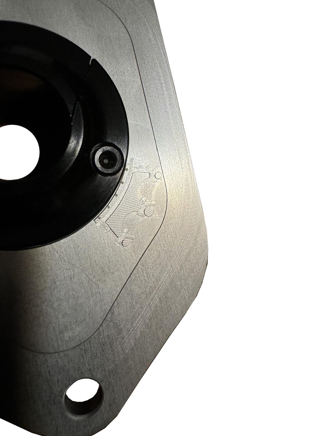 Billet aluminum block off plate for Honda Civic EK firewall engine harness by JackSpania Racing, designed for engine parts.
