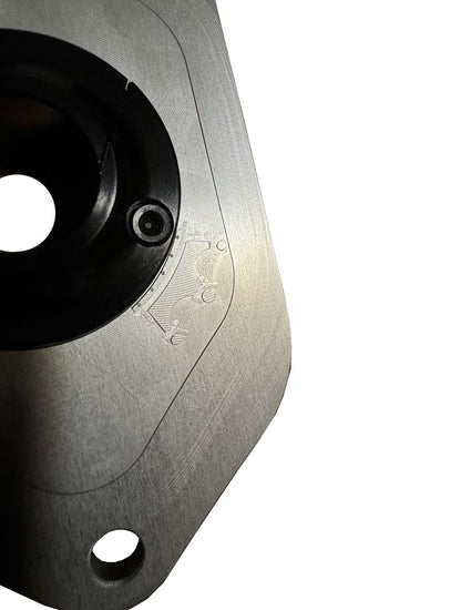 Billet aluminum block off plate for Honda Civic EK firewall engine harness by JackSpania Racing, designed for engine parts.