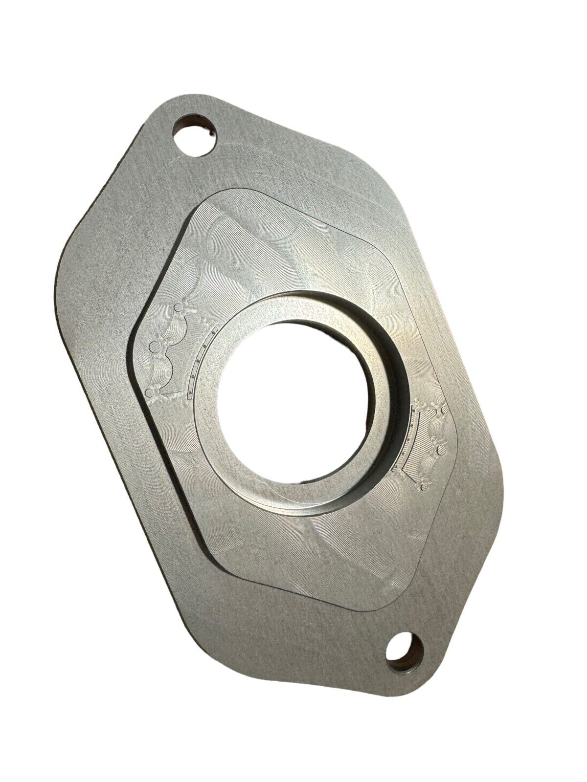 Billet aluminum block off plate for firewall engine harness on Honda Civic EK, by JackSpania Racing, showing sleek metal finish.