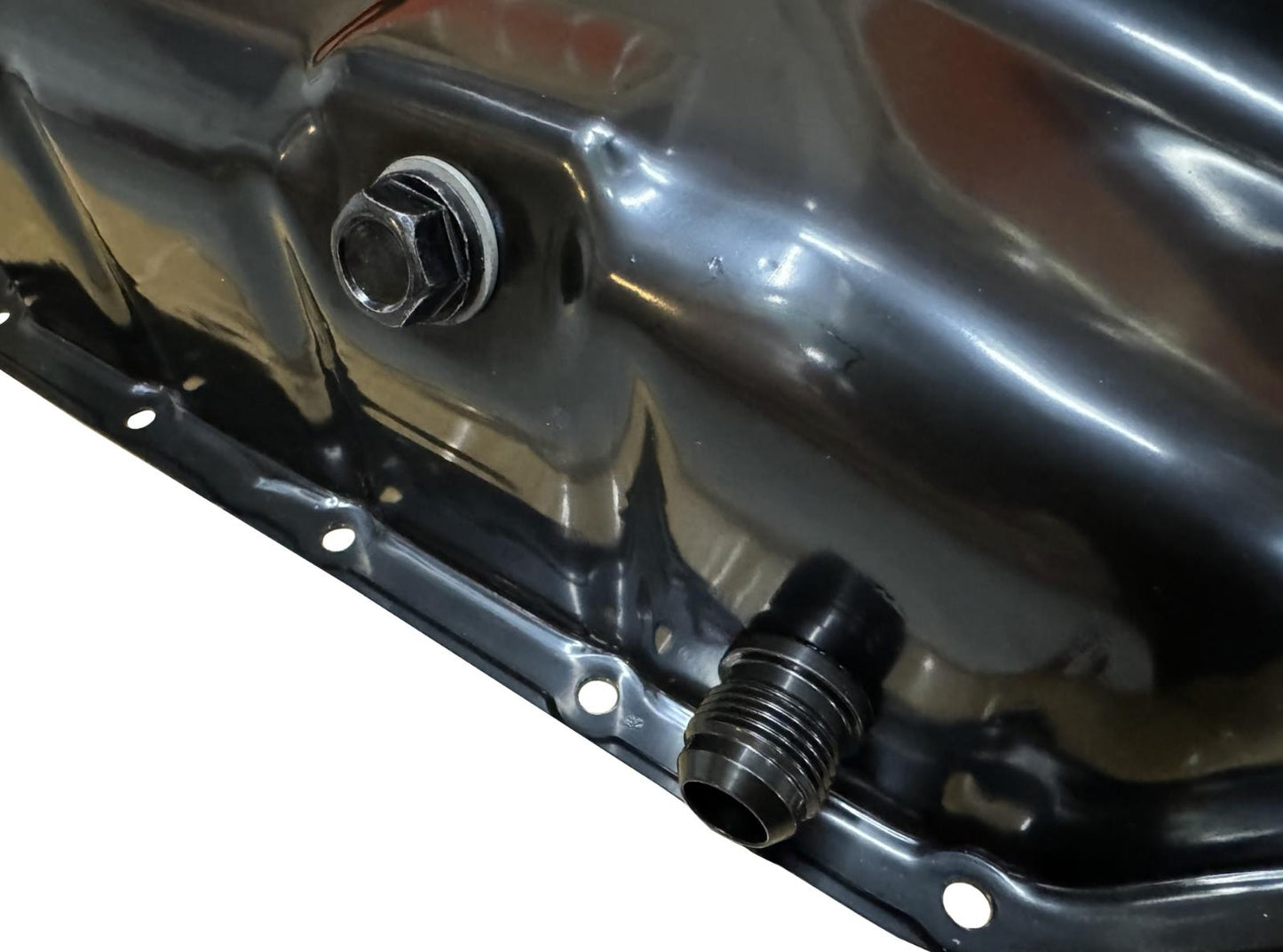JackSpania Racing K Series oil pan with 10AN fittings for Honda K20, K24, RSX, Civic EG EK DC2 engine swap, welded construction