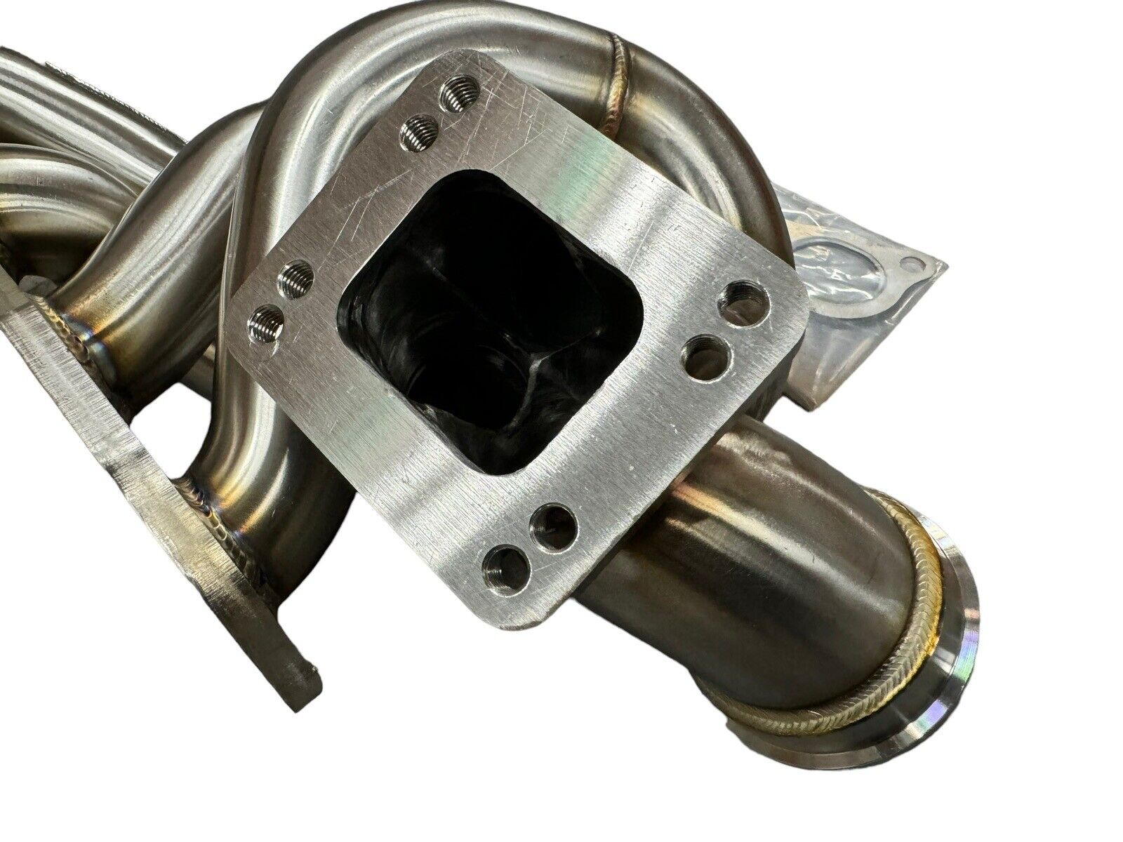 K20 K24 top mount T3 T4 60mm wastegate for turbo manifold by JackSpania Racing, suitable for AWD and FWD K Series engines.