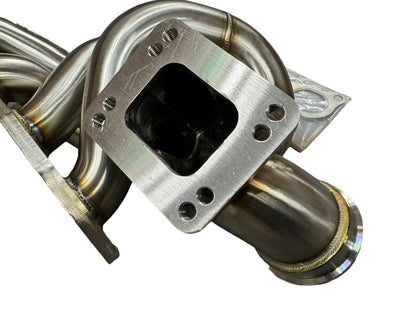 K20 K24 top mount T3 T4 60mm wastegate for turbo manifold by JackSpania Racing, suitable for AWD and FWD K Series engines.