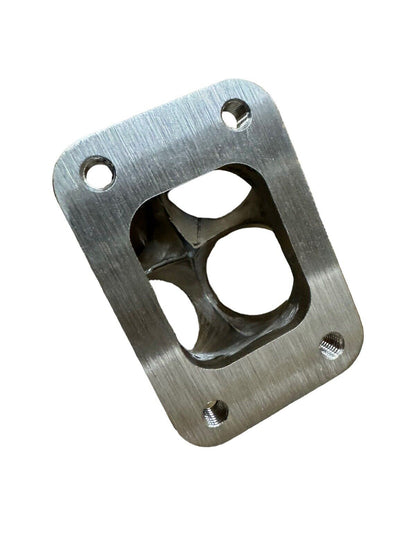 304 stainless steel 4-1 turbo merge collector with T2 flange for engine performance, by JackSpania Racing.
