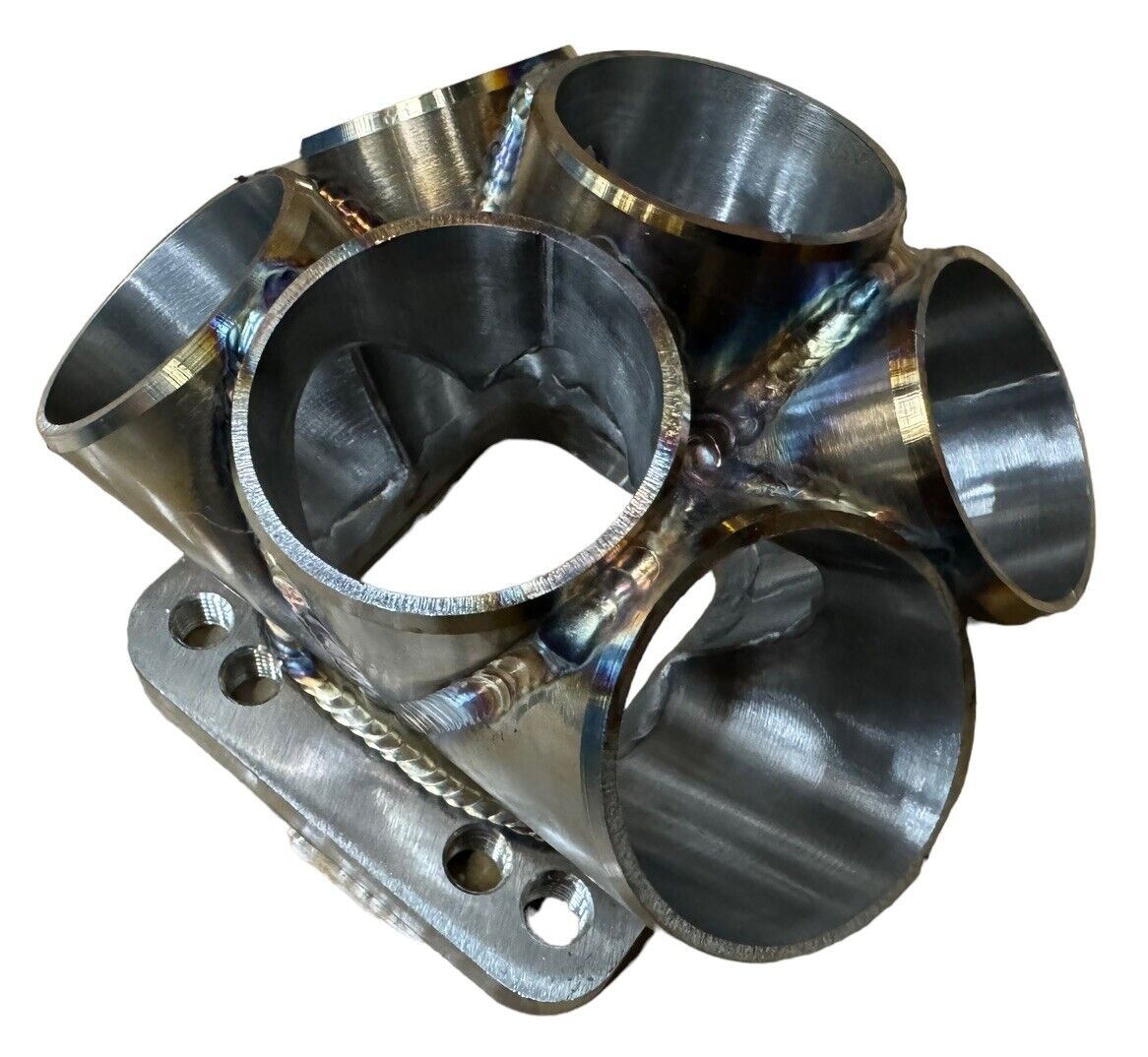 Stainless steel 6-1 turbo merge collector with T3 T4 flange, 3mm thick, TIG welded engine part by JackSpania Racing